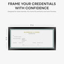 Homeforia 4x9 Business License Frame Black, High End Metal 4 x 9 Certificate Frames with Real Glass, 9x4 Document Frames for Wall or Tabletop, 4 by 9 Picture Frames, Tempered Glass, Wall Kit, Set of 1 by CozyNest Decor