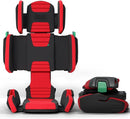 Mifold Hifold Adjustable Kids High Back Booster Car Seat with Strap – Racing Red by TinyTreasures Baby Boutique