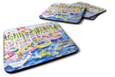 Harbour Foam Coasters Set of 4 Cup Coasters for Indoor Outdoor, Tabletop Protection, Anti Slip, Mouse pad Material