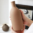 Ceramic Vase Set of 3, Vases Home Decor Rustic Farmhouse Decorative Vase Pottery Vases for Bouquet Pampas Grass Dried Fresh Flowers, Table Living Room Kitchen Bedroom Bathroom - Brown by CozyNest Decor