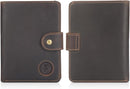 Polare Luxury RFID Blocking Leather Passport Holder Travel Wallet For Men and Women (Dark Brown with AirTag Slot(Snap Version)) by TinyTreasures Baby Boutique