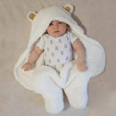 Jam Naturals-Cute Bear Organic Newborn Swaddle Wrap-Gender Neutral Soft Baby Blanket, Newborn Baby Registry Gift (Golden Brown, 0-3m) by TinyTreasures Baby Boutique