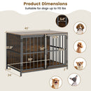 40 Inch Dog Crate Furniture Dog Kennel with Dual Lockable Double Doors by LJGDeals
