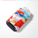 Cool Cat with Sunglasses at the beach Can or Bottle Hugger Cooler Sleeve for Standard 12 oz Cans, Insulated Foam Beer & Soda Can Hugger Reusable