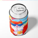 Cool Cat with Sunglasses at the beach Can or Bottle Hugger Cooler Sleeve for Standard 12 oz Cans, Insulated Foam Beer & Soda Can Hugger Reusable