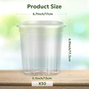 1 Gallon Reinforced Clear Nursery Pots with Drainage Hole, 30 Packs, 6.7 Inch Transparent Pots for Seedlings, Indoor/Outdoor Plants, Veggies, Flowers, and Professional Nursery Use by GreenHaven Gardens