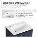 24" Floating Bathroom Vanity with Drop-Shaped Resin Sink