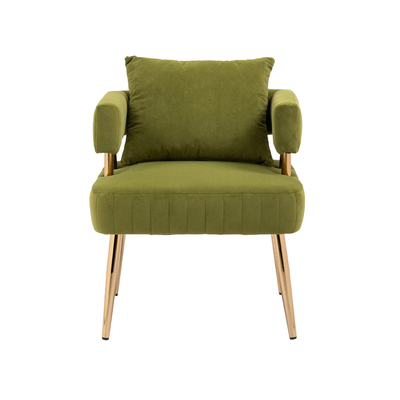 Accent Chair, leisure single chair with Golden feet