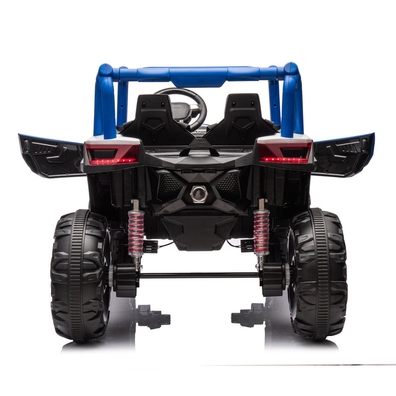 24V Ride On XXL UTV car for kid,2seater with two safety belts, Side by Side 4x4 Ride on Off-Road Truck with Parent Remote Control, Battery Powered Electric Car w/High Low Speed, two safety belts.