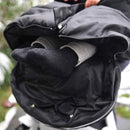 Weather Proof Oudtoor Walking Universal Stroller Bunting Bag with Reflective Strips,Multi-Zippers,Central and Feet Area Opens,Easy for Baby in&Out&Temperature Regulation Footmuff for Stroller,Black by TinyTreasures Baby Boutique
