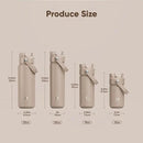 Insulated Water Bottle with Straw - Encool Stainless Steel Water Bottle, Leak-Proof, BPA-Free, Double Wall Vacuum Keeps Cold for 24 Hours for Sports, Travel, School (26 oz, Raw Umber) by CozyNest Decor
