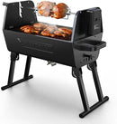 Brand‑Man 2‑in‑1 Charcoal BBQ Grill with Motorized Rotisserie – Portable, Foldable Grill, 257 sq in Outdoor BBQ Grill for Camping & Tailgate, Adjustable Height, Dual Vents by GreenHaven Gardens