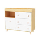 Baby Dresser Changing Table with Drawers,Shelf,Hidden Laundry Basket Storage,2 in 1 Nursery Dresser Chest for Infants, Baby Diaper Changing Station for Daycare,Bedroom,Natural by TinyTreasures Baby Boutique