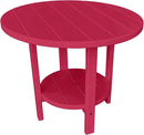 Phat Tommy Round Poly Resin Outdoor Patio Dining Table, All Weather Poly Patio Outdoor Furniture, Cranberry by GreenHaven Gardens