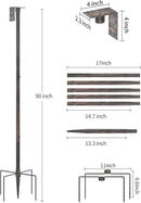 Bird Feeder Pole Stand – 90 Inch Height Feeding Station with 1-Inch Dia Heavy Duty for Hanging Feeders, Bird House Pole Mount Kit for Outdoor, Slip-Fit Connection，Copper Brushed by GreenHaven Gardens
