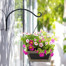 AJART Hanging Plant Hanger Outdoor: 12-Inch Metal Bird Feeder Wall Hooks - 4 Pieces Rust-Resistant Plant Bracket Hook for Hanging Flower Baskets by GreenHaven Gardens