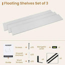 Heimlove 48 Inch Large Floating Bookshelves Set of 3,White Wall Mounted Bookshelves,Heavy Duty Wooden Shelves for Living Room,Bedroom,Kitchen,Laundry Room Storage & Decor by CozyNest Decor