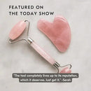 Mount Lai Rose Quartz Gua Sha Facial Tools, Pink Quartz Gua Sha Facial Tools Set and Roller, Guasha Tool for Face to Relieve Muscle Tension and Reduce Puffiness, Anti Aging Skin Care Sets for Women by CozyNest Decor