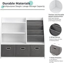 Kids Bookshelf, Kids Toy Storage Organizer with Storage Bins, Wooden Bookshelf and Book Display Shelf for Bedroom, Playroom, Nursery, Classroom, White by CozyNest Decor