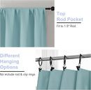 Simplebrand Ava Aqua Short Blackout Curtains for Bedroom 54 Inches Long 2 Panels Set, Solid Thermal Insulated, Energy Saving Window Treatment Curtains Blackout Drapes, W40 x L54 Inch, Aqua by TinyTreasures Baby Boutique
