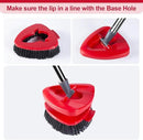 2 Pack Scrub Brush Head Replacement Compatible with O Cedar EasyWring Spin Mop 1-Tank System, Floor Scrubber Head, Shower Scrub Brush with Hard Bristles for Cleaning & Scrubbing by CozyNest Decor