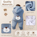 XIFAMNIY Newborn Fleece Footie Jumpsuit Hooded Warm Thicken Winter Outwear Snowsuit for Baby Girls and Boys by TinyTreasures Baby Boutique