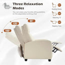BestMassage | Recliner Chair | No Massage Function | Pu Beige | with Lumbar Support, Adjustable Push Back, Wide Armrests, Footrest & Padded Seat | Easy Assembly | for Living Room, Home Theatre by CozyNest Decor