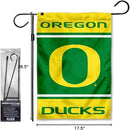 College Flags & Banners Co. Ducks Garden Banner Flag with Flag Pole Stand Set by GreenHaven Gardens