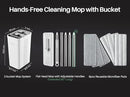 JOYMOOP Mop and Bucket Set with Wringer, Flat Mops for Floor Cleaning, Wall Mop Cleaner with Long Handle, Hardwood Floor Mop with 6 Microfiber Pads by CozyNest Decor