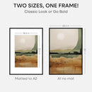 Homeforia Black Wood A1 Frame, High End Oak 23.4 x 33.1 Black Wooden Poster Frames Matted to 16.5 by 23.4 inches Photo, A1 Size Large Wood Picture Frame with Mat A2, Tempered Glass, Wall Kit, Set of 1 by CozyNest Decor