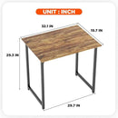 PayLessHere | 32 Inch Computer Desk | Brown | Office Desk with Metal Frame, Adjustable Feet | Water-Resistant, Scratchproof Surface | Sturdy Writing Table for Home Office or Study | Pack of 2 by CozyNest Decor
