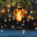 Starsoul Hot Air Balloon Solar Lantern Tie-Dye Style Glass Outdoor Hot Air Balloon Solar Flickering Flame Light Waterproof Hanging Lantern for Garden Yard Patio Decor by GreenHaven Gardens
