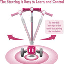 Unbreakable & Never Fall Down 2-in-1 Scooters Kids 3 Wheel Kick Scooter for Boys Girls Ages 3-8, Adjustable Height & Seat, Widened Non-Slip Deck, More Safer for Beginner Toddlers by TinyTreasures Baby Boutique