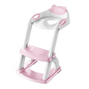 SKYROKU Potty Training Toilet, New Sector-Shape Stabilized Base two in one Toddler Toilet Seat with Splash Guard, Anti Slip Pad, and Step Stool Pink by TinyTreasures Baby Boutique