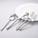 Matte Silverware Set Silver Flatware Set with Hexagon Handle 20 Pieces 18/0 Stainless Steel Cutlery Set Wedding Housewarming Gift Service for 4 (Matt silver) by CozyNest Decor