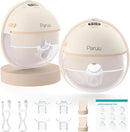 Paruu Hands Free Breast Pump P16, Wearable Breast Pump Electirc Portable with 4 Modes & 12 Levels, Max 309mmHg Strong Suction 19/21/24mm Flange Inserts Wearable Breastfeeding Pump, 2 Pack（Nude by TinyTreasures Baby Boutique