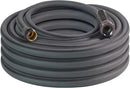 5/8’’ Heavy Duty Garden Hose 100 ft – Outdoor Hybird Water Hose with Solid Fitting - Flexible, Kinkless, Lightweight Garden Hose for Lawn Watering, Car Washing - Burst 500 Psi (Grey,50 ft) by GreenHaven Gardens