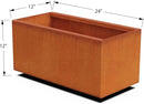 Corten Steel Planter Rectangle Outdoor Metal Garden Box Heavy Duty | Made in USA | Fully Assembled by GreenHaven Gardens