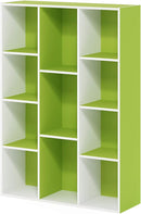 FURINNO 11107WH-GR 7 Reversible, 11-Cube, White Green by TinyTreasures Baby Boutique