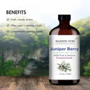 Majestic Pure Juniper Essential Oil with Glass Dropper - Huge 4 Fl Oz - 100% Pure and Natural Juniper Oil - Premium Grade Essential Oils for Diffuser, Aromatherapy, Soap and Candle Making by CozyNest Decor
