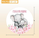 Personalized Crib Bedding Set, 5 Pcs Custom Nursery Bedding Sets with Name, Infant Bedding Set for Baby Girls, Pink Elephant Double Layer Baby Crib Set, Babies Toddlers Kids Customized Gifts by TinyTreasures Baby Boutique