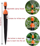 Kalolary 1/4 Inch Drip Irrigation Emitters, 20PCS Micro Spray Irrigation Drippers for 4/7mm Tube Adjustable Water Flow Sprinklers Garden Irrigation Sprayer for Potted Plants Watering System (Orange) by GreenHaven Gardens