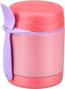 10oz Soup Thermo for Hot Food Kids,Lunch Thermo Kids Food Jar with Spoon Hot Insulated Food Containers,Leak Proof Stainless Steel Wide Mouth Lunch Food Thermo Jar for School(Pink) by TinyTreasures Baby Boutique