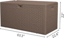 73 Gallon Pro Outdoor Storage Box Waterproof Lockable Resin Deck Box Large, Patio Storage Bin for Pool Accessories Cushion Furniture, Garden Tools, UV-Resistant Outside Delivery Brown by GreenHaven Gardens