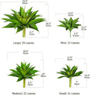 Artificial Agave Plants,Large UV Resistant Fake Agave Planters for Indoor and Outdoor Decorating Artificial Plants for Outdoors Plants(2Pack, 22") by GreenHaven Gardens