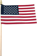 Super Tough Small American Stick Flags 4’’x6’’ | Cotton Outdoor Flag on 10’’ Wooden Stick with Spear Tip | Mini Flags Patriotic Decor for Various Holiday Parties and National Flag Day | 25 Pack by GreenHaven Gardens