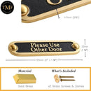 Please Use Other Door Brass Door Sign. Traditional Style Home Décor Wall Plaque Handmade By The Metal Foundry UK. by CozyNest Decor