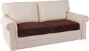 PrinceDeco Velvet Couch Cushion Cover Soft Stretch Cushion Slipcover for Chair Loveseat Sofa Cushion Furniture Protector Seat Cushion Sofa Cover (2 Piece Large Sofa Cushion Covers, Brown) by CozyNest Decor