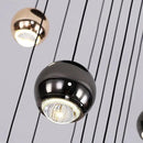Farmhouse Crystal Chandelier, Luxury Hanging Lights High Ceiling Pendant Lighting for Foyer Staircase 32 Lights Black and Gold Dimmable 2700k-6000k by CozyNest Decor