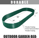 2 Pack 8x3x1FT Galvanized Raised Garden Bed Large Metal Planter Box Kit Elevated Raised Garden Planters for Outdoor Plants, Green by CozyNest Decor